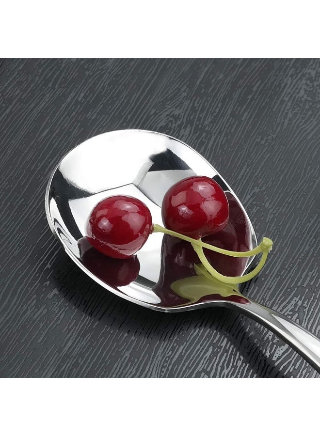 ديوتي طقم ملاعق تقديم من الفولاذ المقاوم للصدأ، مكون من 4 قطع، مع لمسة نهائية عاكسة، متينة وآمنة للاستخدام في غسالة الأطباق. - Image 3