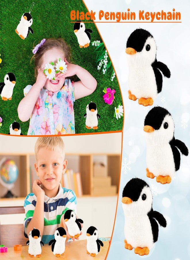 Flahard 12 Pcs Mini Plush Penguin Toys Stuffed Penguin Keychain 4 Inch Cute Small Hanging Stuffed Penguin for Kids Boys Girls Birthday Back to School Party Favors, Black - Image 3