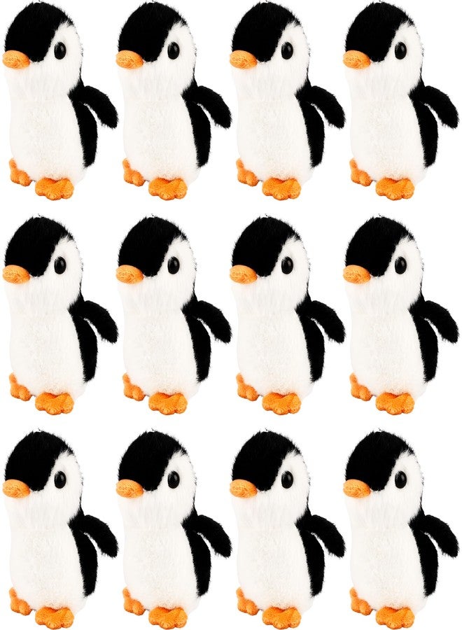 Flahard 12 Pcs Mini Plush Penguin Toys Stuffed Penguin Keychain 4 Inch Cute Small Hanging Stuffed Penguin for Kids Boys Girls Birthday Back to School Party Favors, Black - Image 1
