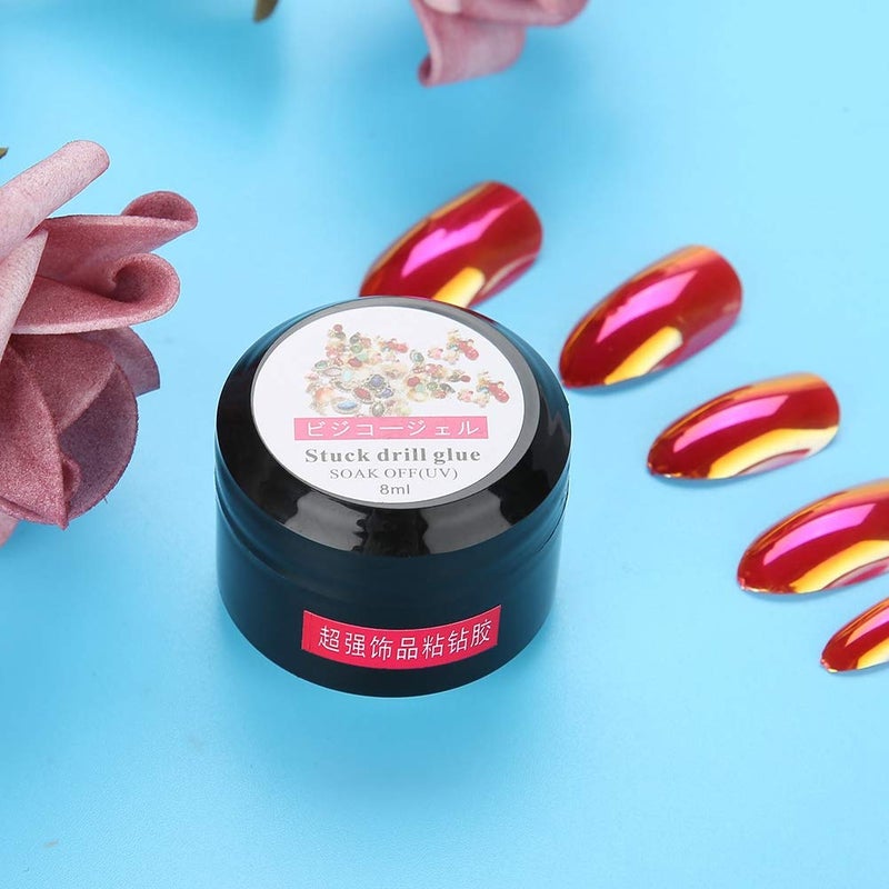 FILFEEL 8ml Nail Polish Glue, Super Strong Adhesive Long Lasting for Nail Art Stickers Rhinestones, with Safe - Image 5