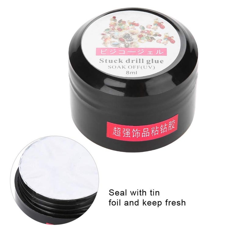 FILFEEL 8ml Nail Polish Glue, Super Strong Adhesive Long Lasting for Nail Art Stickers Rhinestones, with Safe - Image 4