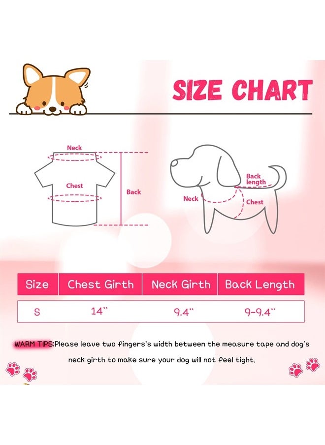 Reginary 8 Pieces Pet Shirts Printed Puppy Shirts Soft Dog Shirt Pullover Dog T Shirts Cute Dog Sweatshirts Valentine's Day Puppy Girl Clothes Dog Outfits Small Dog for Pet Dogs Cats (Size S  - Image 2