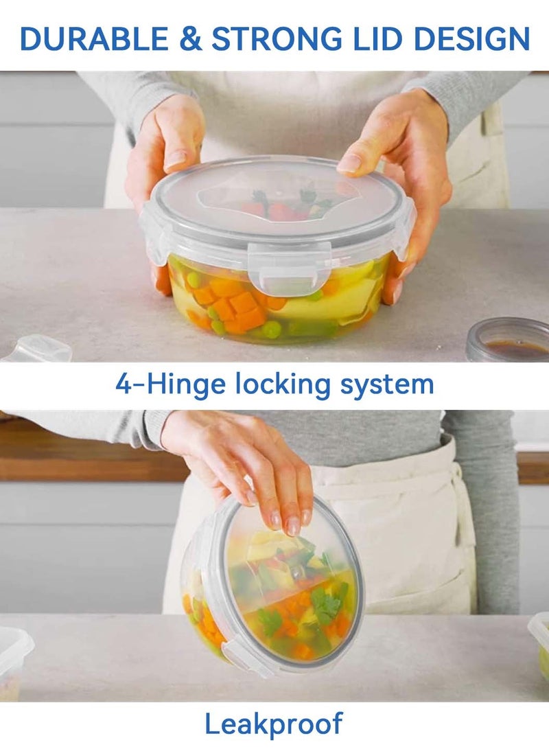 LEOKOR 16 Pack Food Storage Containers with Airtight Lids, Plastic Leak-Proof BPA-Free Kitchen Storage Containers for Pantry Organizers and Storage, Meal Prep, Lunch,  with Labels and Marker  - Image 2