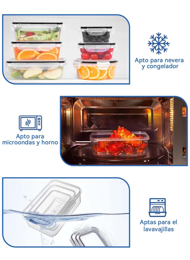 LEOKOR 16 Pack Food Storage Containers with Airtight Lids, Plastic Leak-Proof BPA-Free Kitchen Storage Containers for Pantry Organizers and Storage, Meal Prep, Lunch,  with Labels and Marker  - Image 3