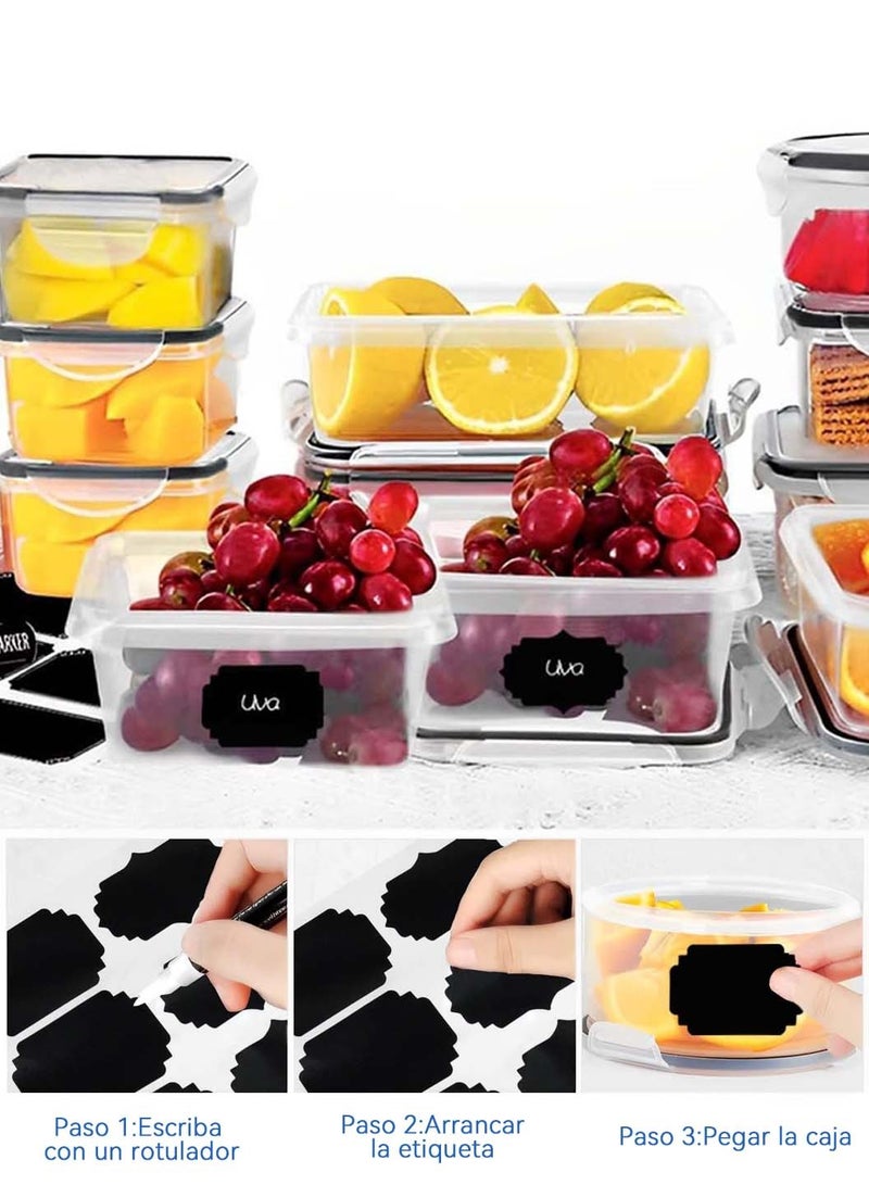 LEOKOR 16 Pack Food Storage Containers with Airtight Lids, Plastic Leak-Proof BPA-Free Kitchen Storage Containers for Pantry Organizers and Storage, Meal Prep, Lunch,  with Labels and Marker  - Image 5