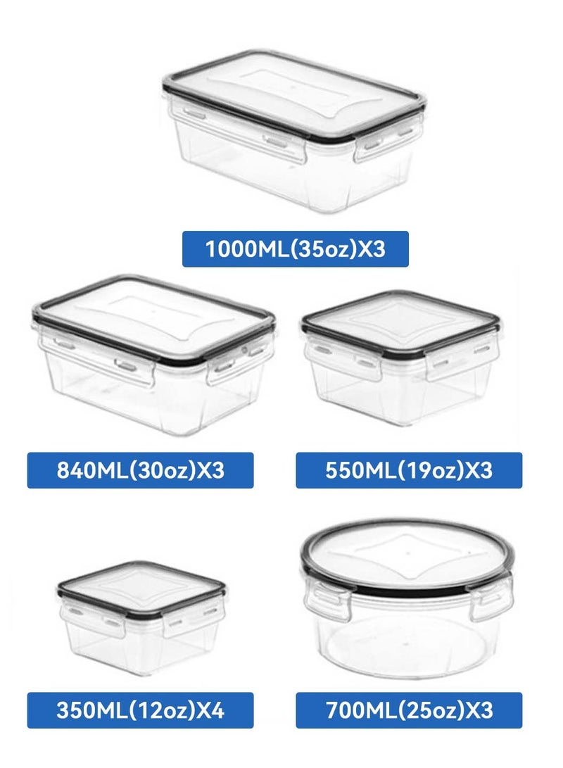 LEOKOR 16 Pack Food Storage Containers with Airtight Lids, Plastic Leak-Proof BPA-Free Kitchen Storage Containers for Pantry Organizers and Storage, Meal Prep, Lunch,  with Labels and Marker  - Image 4