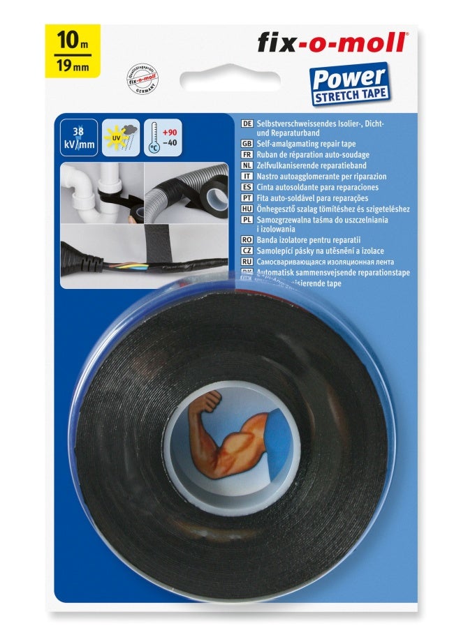 Ritterrath Power-Stretch 69191 Adhesive Repair Tape 10 M X 19 Mm Black
