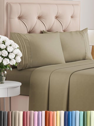 Full Size 4 Piece Sheet Set  Comfy Breathable  Cooling Bed Sheets Set  Hotel Luxury Bedding for Women Men Kids  Teens  Deep Pockets Easy Secure Fit Soft and Wrinkle Free  OekoTex  Khaki - pzsku/Z824132CB6C83D42E897FZ/45/1749490917/adbc143a-dda9-4c1f-9e47-2d1eb97249a8