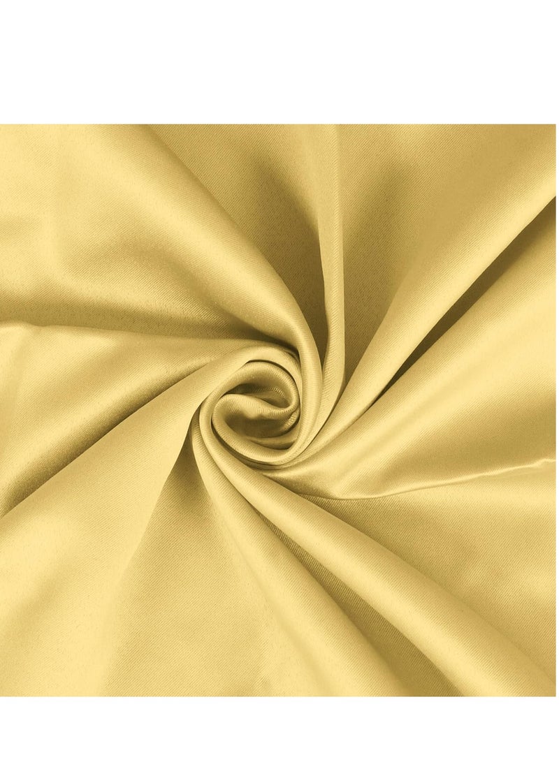 Umeema Blackout Window and Door Curtains for Bedroom, Living room with Grommet Top (Width 150cm and Length 270cm) Two pieces set. (Cream)  - Image 1