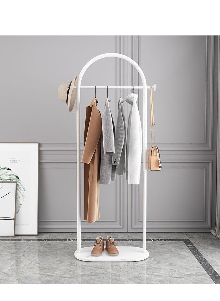 Loquat Metal Arch Coat Rack Freestanding with Heavy Stable Marble Base Sturdy Coat Rack Stand for Clothes/Bags/Hats White Coat Rack Stand for Entryway Bedroom Office Narrow Place - Image 4
