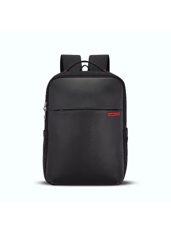 Lavie Sport Vogue Laptop backpack 17L |Multifunctional Laptop Backpack with Trolley sleeve For Men & Women (BLACK/BLACK)