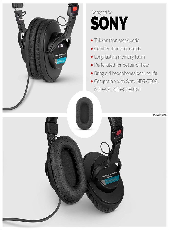 BRAINWAVZ Brainwavz Perforated Earpads for Sony MDR 7506 - V6 - CD900ST with Memory Foam - Image 3