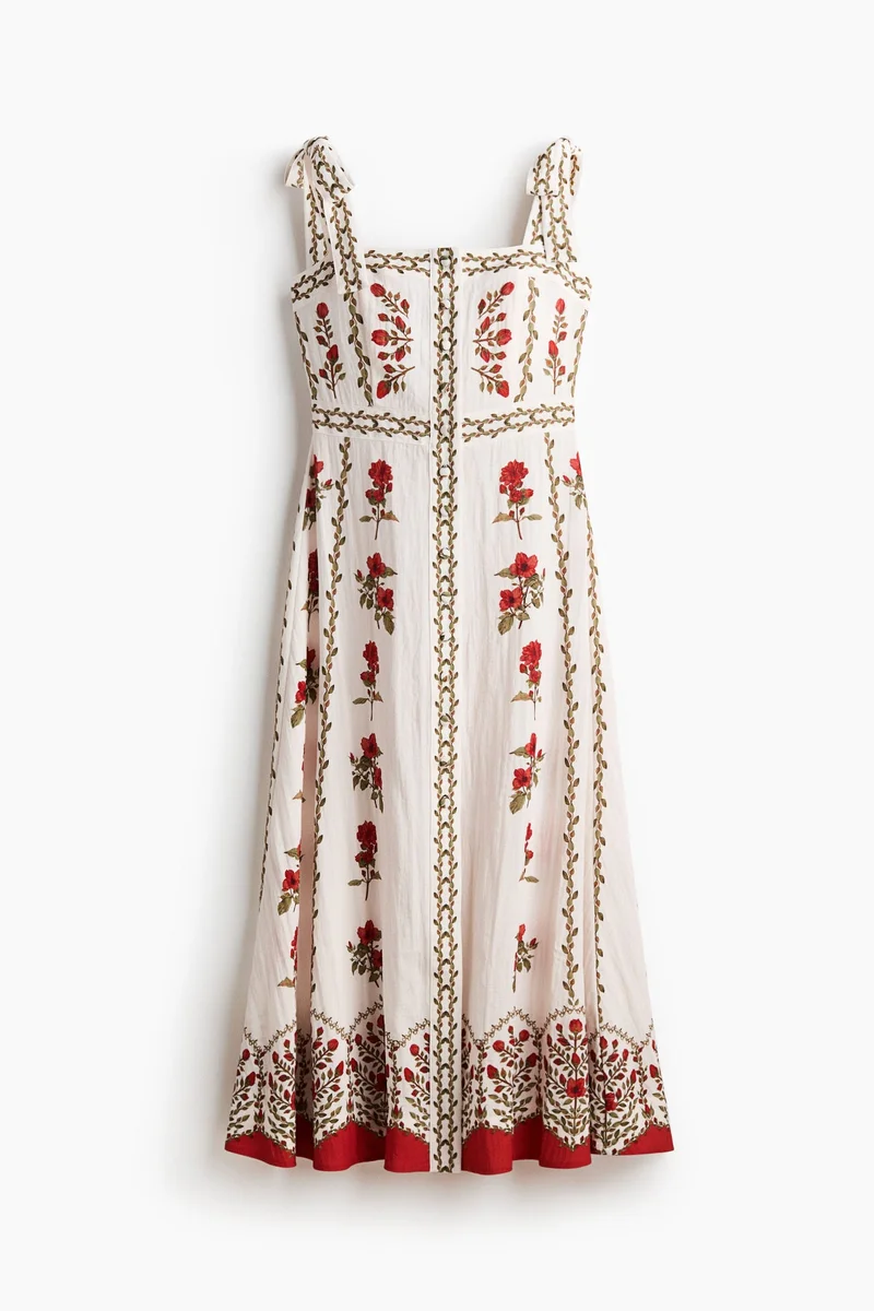 H&M  Tie-strap viscose-blend dress for Women | Best Price UAE