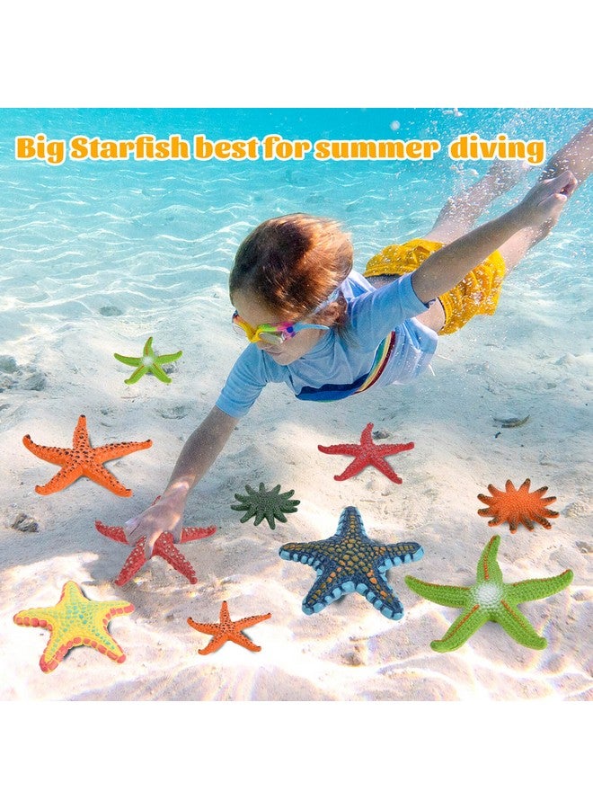 ZAUGONTW 14 Pieces Diving Starfish Pool Toy, Colorful Starfish Set Summer Swimming Diving Toys Set, Starfish Sea Animals Set, Dive Throw Toy Set Underwater Swimming Toy - Image 4