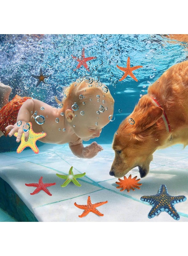 ZAUGONTW 14 Pieces Diving Starfish Pool Toy, Colorful Starfish Set Summer Swimming Diving Toys Set, Starfish Sea Animals Set, Dive Throw Toy Set Underwater Swimming Toy - Image 5