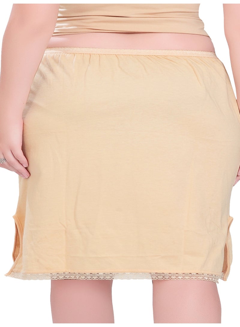 mybody Women's Skin Tone Mini Inskirt – Lightweight Cotton Underskirt – Invisible Layer – Sizes S to 3XL  - Image 3