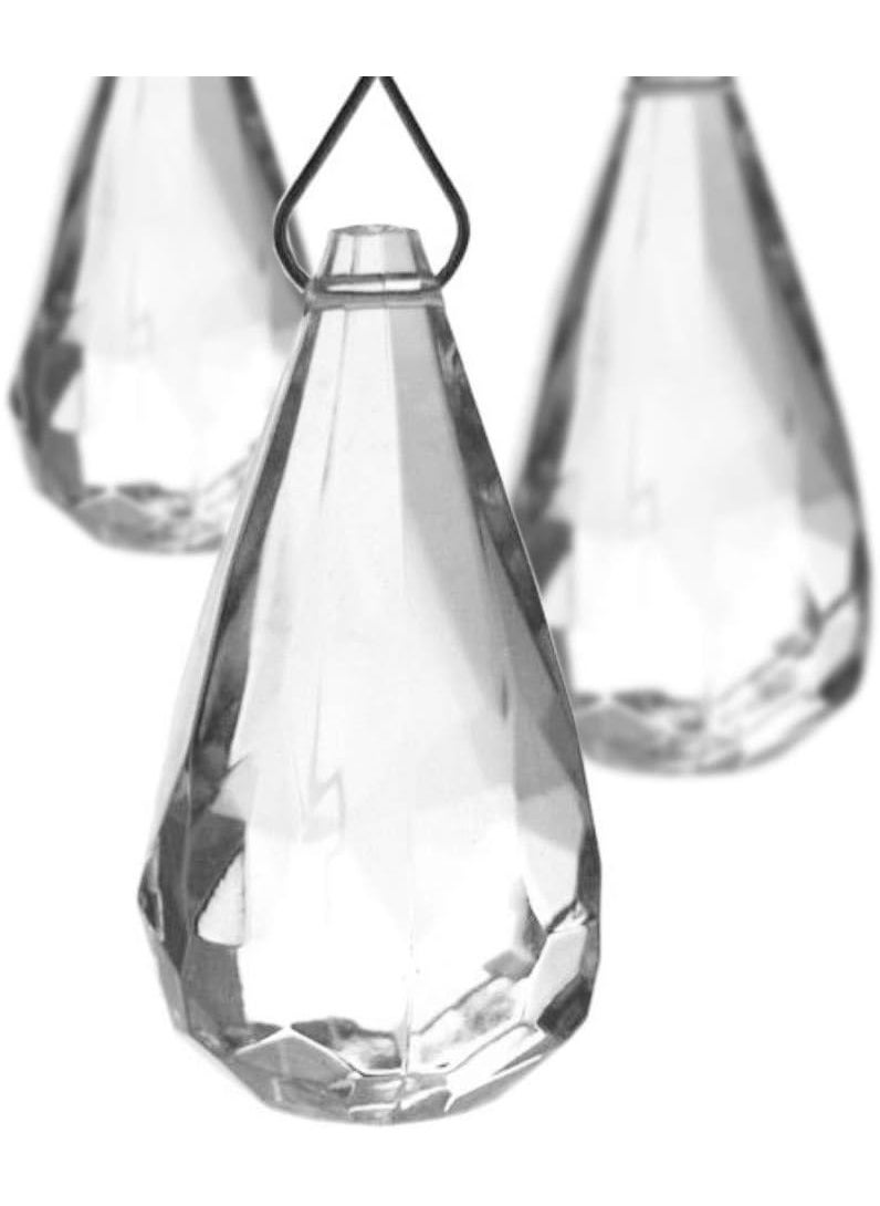 PMLAND PMLAND Hanging Acrylic Crystal Rain Drop Tear Drop Like Diamond Approx 26 Pieces  - Image 4