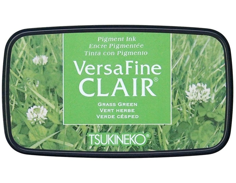 Tsukineko VersaFine Clair Ink Stamping Green Grass LargeOpaque Waterproof ArchivalEmbossing pad Size 76 x 35 cm