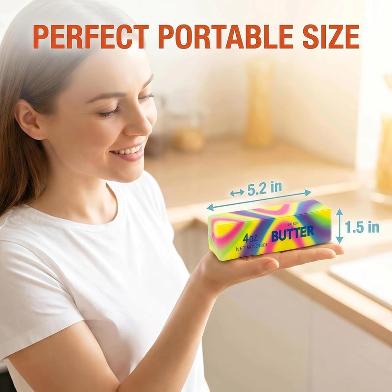 NYVIO Rainbow Butter Squishy Toy - Realistic Slow Rising Stress Relief Squeeze Toy - Image 5