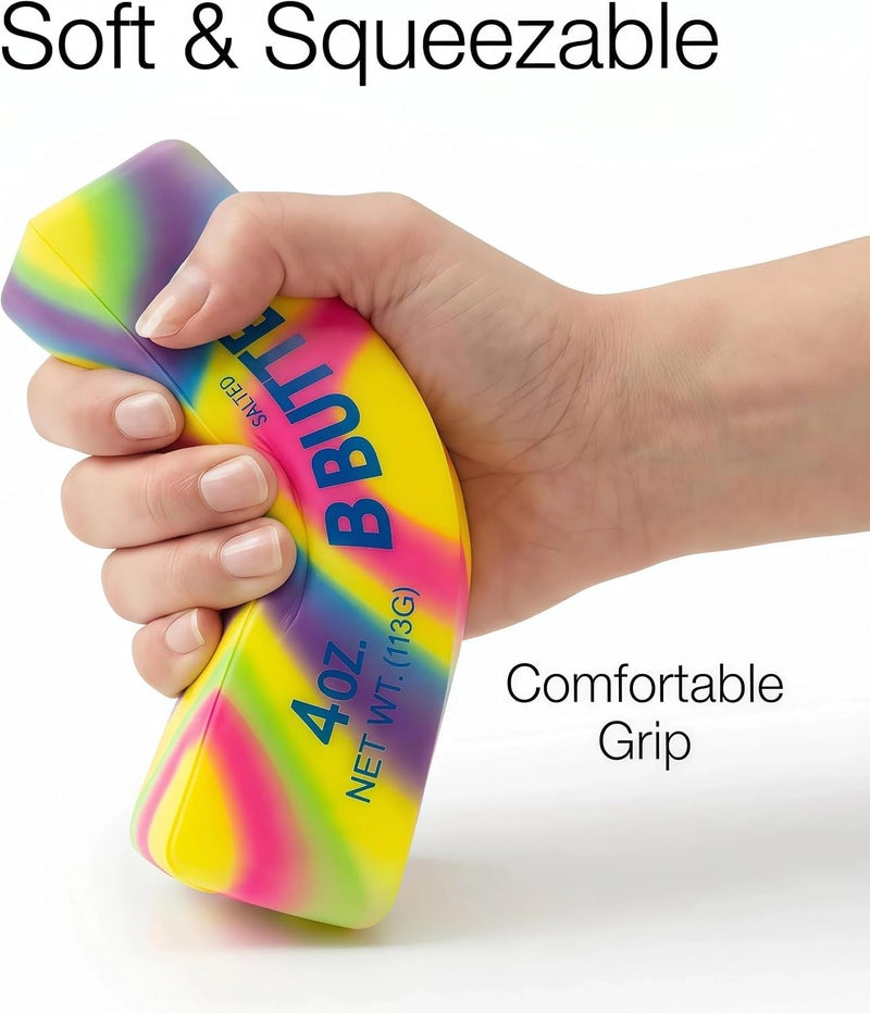 NYVIO Rainbow Butter Squishy Toy - Realistic Slow Rising Stress Relief Squeeze Toy - Image 3