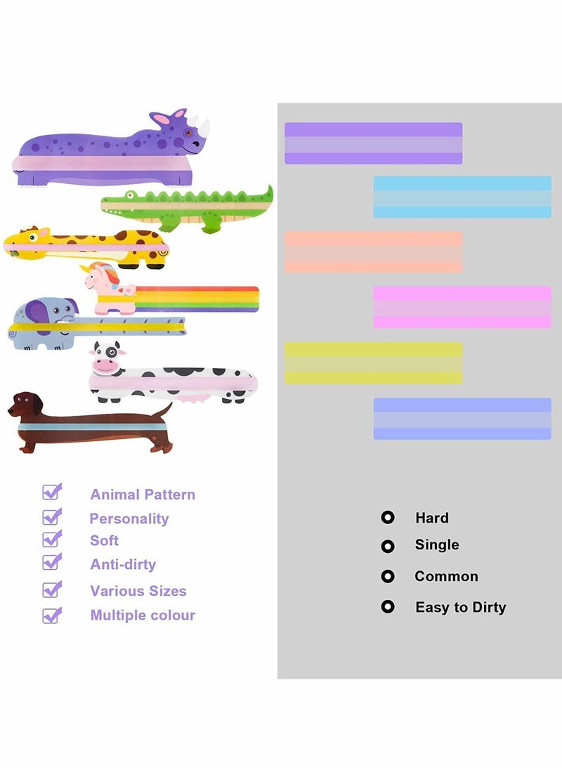 Y&D - Guided Reading Strips, 7 Kind Animals Winspeed Highlight Strips Colored Overlay Bookmarks Tracking Rulers - Image 1