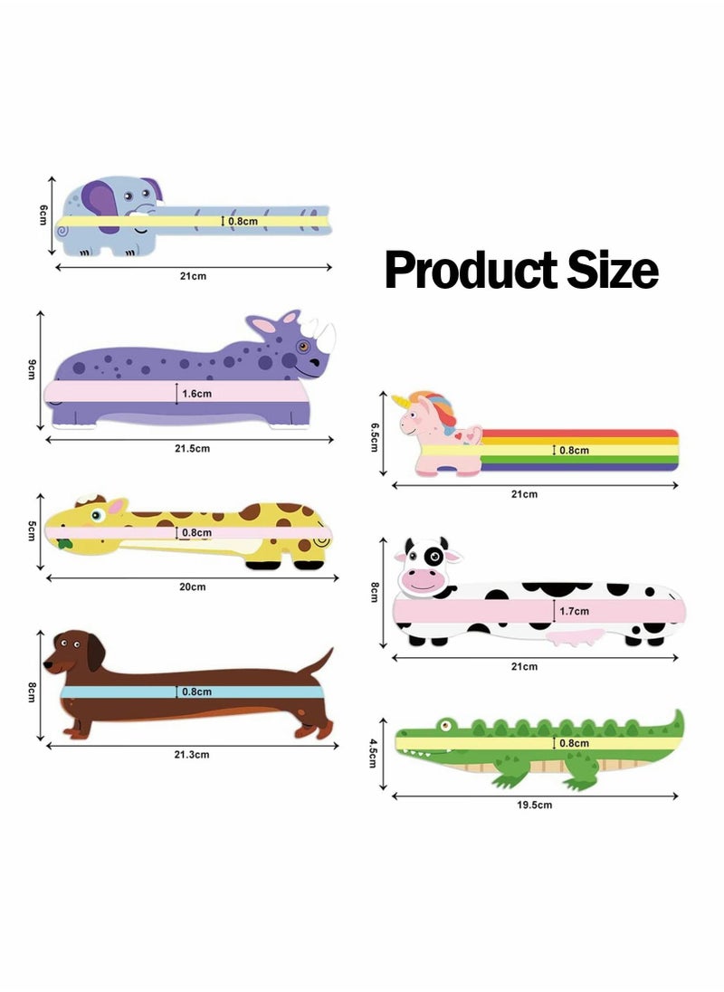 Y&D - Guided Reading Strips, 7 Kind Animals Winspeed Highlight Strips Colored Overlay Bookmarks Tracking Rulers - Image 1