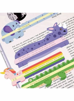 Y&D Guided Reading Strips, 7 Kind Animals Winspeed Highlight Strips Colored Overlay Bookmarks Tracking Rulers  - Image 4