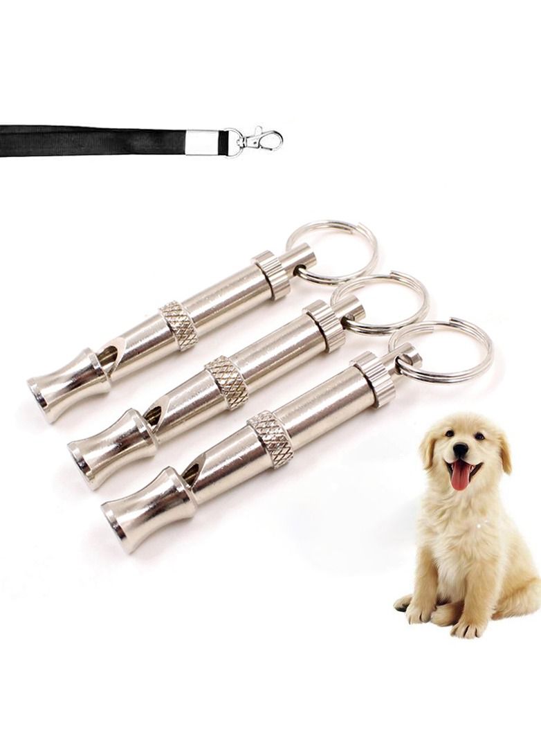 SYOSI صفارة الكلاب، عبوة من 3 صفارات احترافية للكلاب لإيقاف النباح، تدريب على الاستدعاء، صفارات صامتة بالموجات فوق الصوتية لتدريب الكلاب على إيقاف النباح، أجهزة تحكم للكلاب المجاورة، مع حبل أسود - Image 1