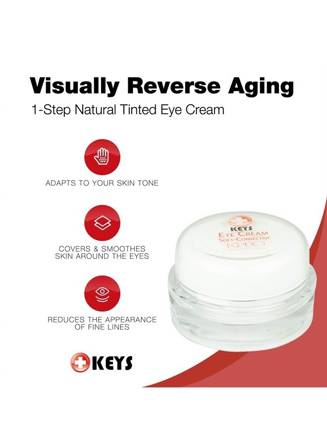keys Care KPRO Illuminating Tinted Eye Cream with OptiFX Adaptive Color Technology | Moisturize, Smooth, and Fill Undereye | 100% All-Natural & Hypoallergenic (0.5 oz) - Image 1