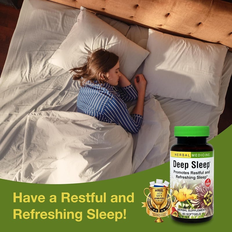 HERBS ETC. Deep Sleep Herbal Supplement - 60 Softgels for Restful Sleep - Image 4
