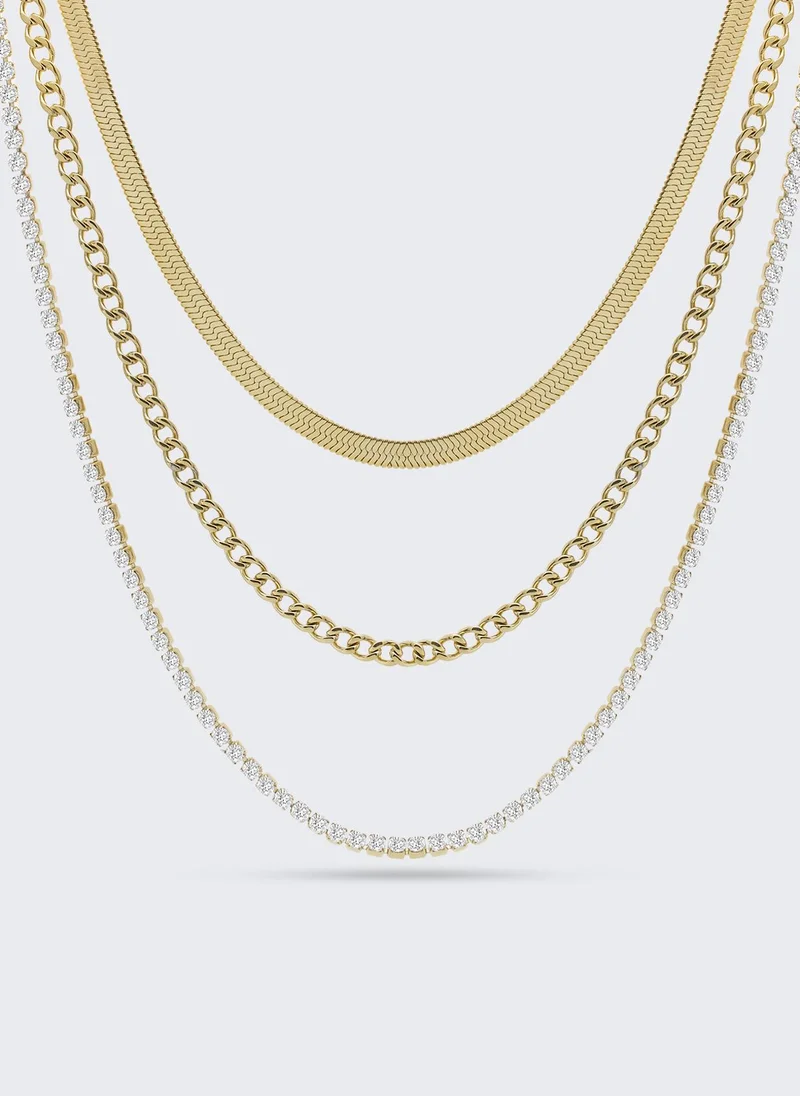 ليو جو عقد مزين بكريستالات