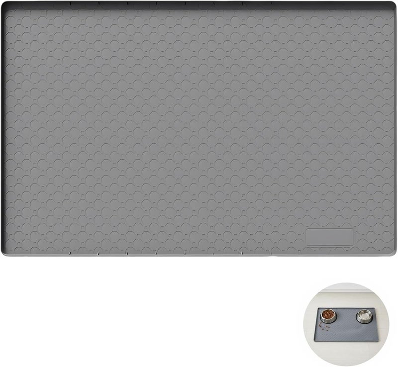 34 X 22 in Silicone Pet Feeding Mat, Non-Slip and Easy Clean, Cat Food Mat with Raised Edges - Image 2