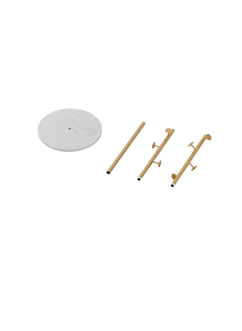 Generic Freestanding Coat Rack Gold Hat Hanger Hall Tree Metal Hanger For Scarves Backpacks Purses Simple Coat Rack Stylish Coat Tree With Stable Round Marble Base 8 Coat Hooks  - Image 4