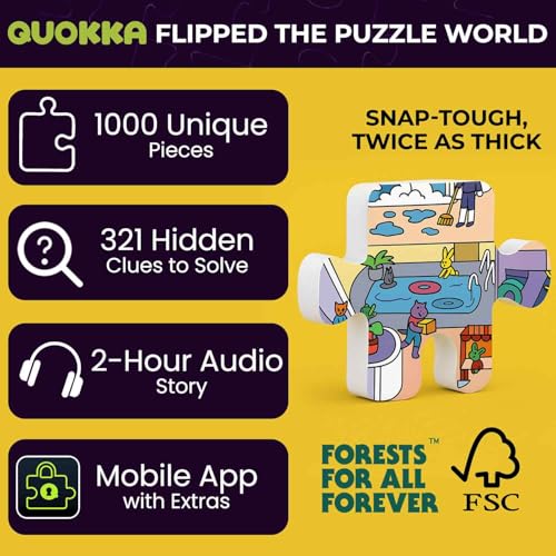 quokka بازل كوكّا 1000 قطعة للبالغين من مناظر الرحلات البحرية - عبوة فاخرة مع تحديات إضافية ممتعة - بازل حيوانات مناظر طبيعية مذهلة - مثالي للاسترخاء والإبداع وتقديم الهدايا - Image 2