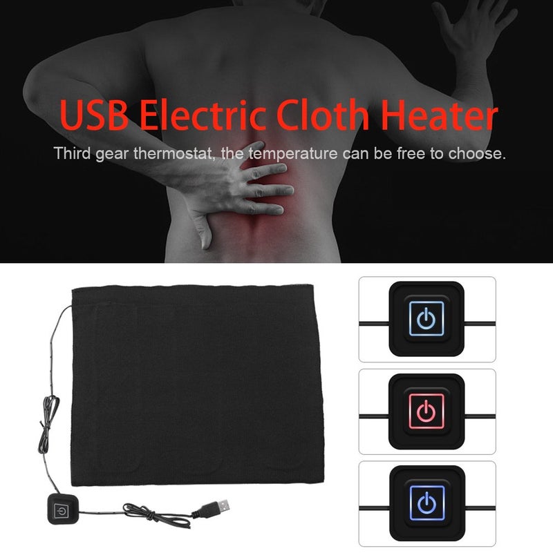 klarako USB Heating Pad Electric Heating Cloth USB Heating Pad Component DC 5V for Waist Heating Warm Patch Pet Warming Lumbar Heating Cushion USB Heated Pad Pet Warmer Electric Heating Pad USB Heater Pad - Image 2
