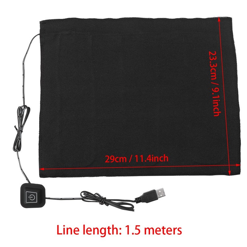 klarako USB Heating Pad Electric Heating Cloth USB Heating Pad Component DC 5V for Waist Heating Warm Patch Pet Warming Lumbar Heating Cushion USB Heated Pad Pet Warmer Electric Heating Pad USB Heater Pad - Image 3