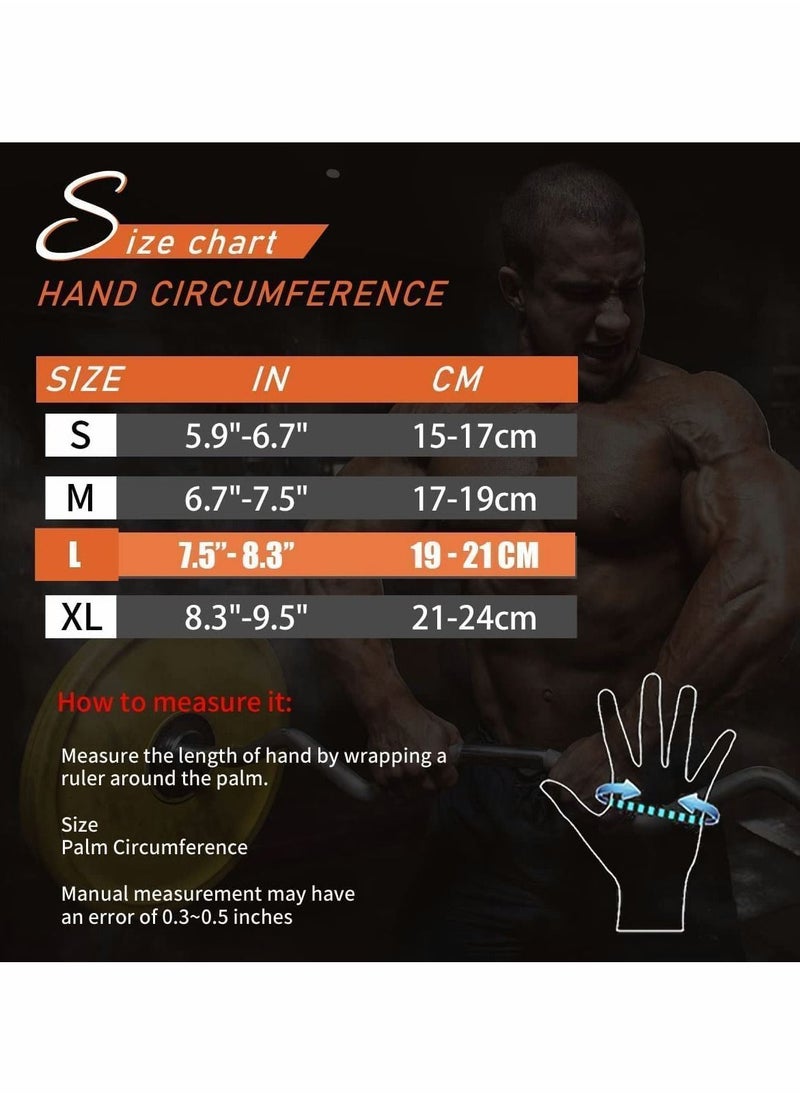 Y&D Gym Gloves for Men Women Fingerless Weight Lifting Glove with Wrist Support Workout Cycling Mitten Weightlifting, Training, Fitness, Hanging, Pull ups  - Image 3