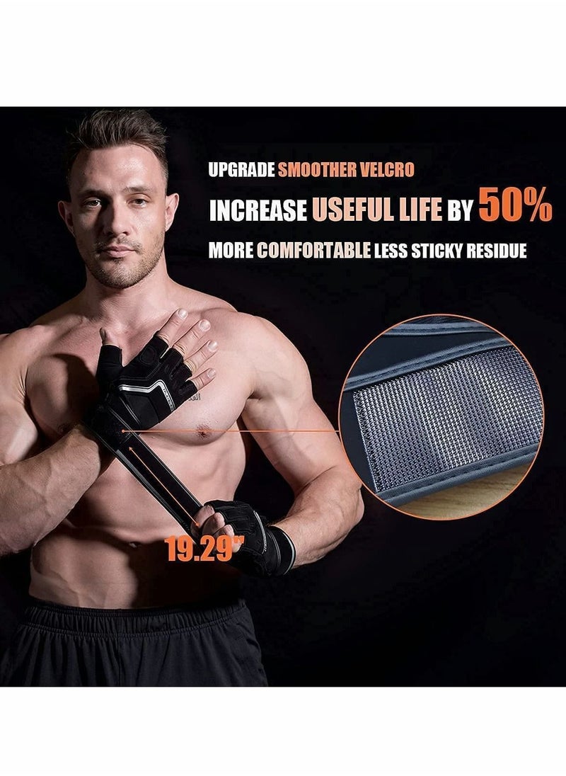 Y&D Gym Gloves for Men Women Fingerless Weight Lifting Glove with Wrist Support Workout Cycling Mitten Weightlifting, Training, Fitness, Hanging, Pull ups  - Image 2