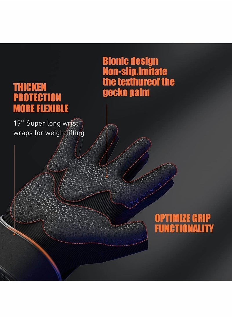 Y&D Gym Gloves for Men Women Fingerless Weight Lifting Glove with Wrist Support Workout Cycling Mitten Weightlifting, Training, Fitness, Hanging, Pull ups  - Image 4