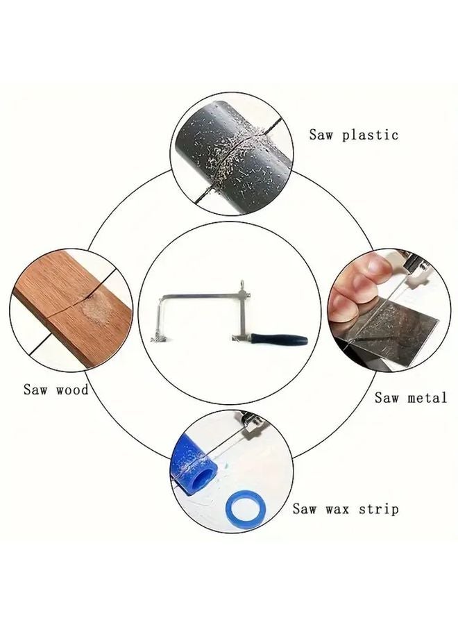 Portable Wire Saw With 4 Saw Blades Manual Precision Cutting Tool For Woodworking - Image 4