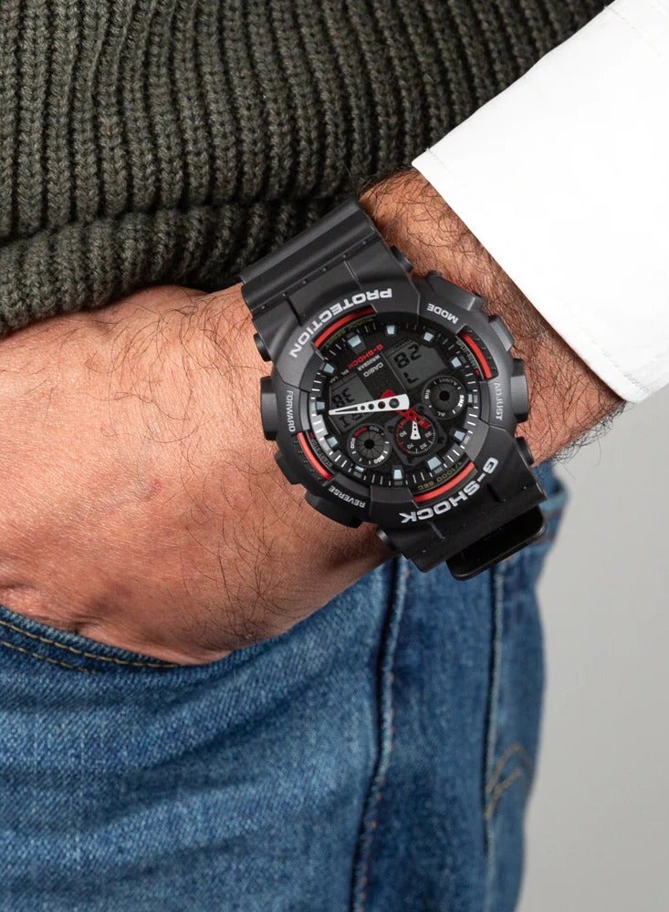 CASIO Casio Watch G Shock for Men Analog Digital Black Men's Watch GA100-1A4 - Image 2