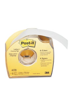 3M 658 Labeling/Cover-Up Tape, Non-Refillable, 1-Inch X 700-Inch Roll, 1/Roll