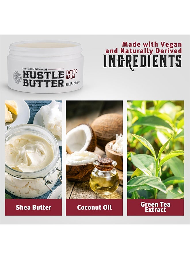 hustle butter deluxe Hustle Butter Tattoo Balm 150ml, Tattoo Aftercare Tattoo Balm, Heals + Protects New Tattoos and Rejuvenates Older Tattoos - 100% Vegan Cream No-Petroleum - Image 3