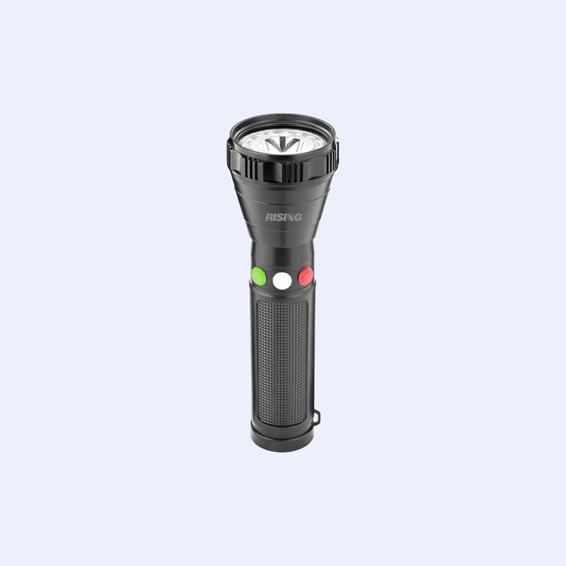 TechPride TechPride TriColor Signal LED Torch with TypeC Charging Port for Railway Signaling Search Operations and Patrolling Durable and Versatile Flashlight - Image 2
