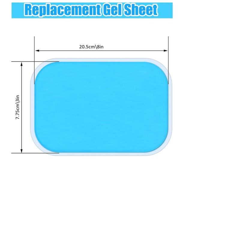 AGAM Replacment Slimming Gel Pads for RF Machine, Tens Massager (Large Size, 20cm * 7.5cm, Pack of 4) - Image 2