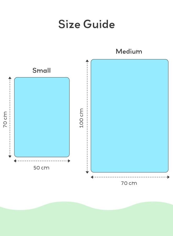 SuperBottoms Diaper Changing Mat for Baby - Waterproof & Washable Bed Protector | Super Absorbent, Lightweight, Breathable InstaDry Mat (50cm x 70cm) - Breezy Blue (Small) - Image 5