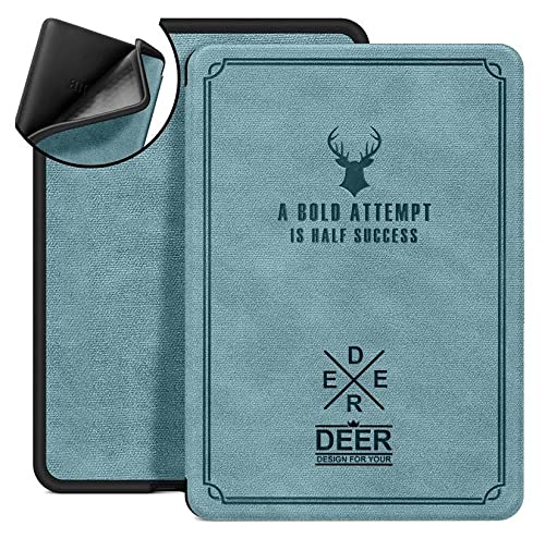 MOCA Kindle Paperwhite 11th Generation Cover 6.8 Inch 2021 Release Smart Flip Case Auto Sleep Wake Slim Lightweight Protective eReader Magnetic Front Cover Case (Aqua) - Image 1