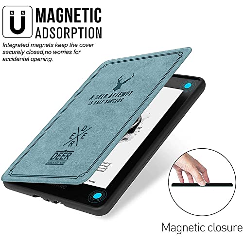 MOCA Kindle Paperwhite 11th Generation Cover 6.8 Inch 2021 Release Smart Flip Case Auto Sleep Wake Slim Lightweight Protective eReader Magnetic Front Cover Case (Aqua) - Image 5