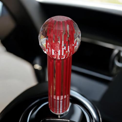 YOURKARTS.COM Microphone Crystal Gear Shift Knob – Red Bubble Styling Handle | Universal Fit for Manual/Automatic Cars | Stylish Audio Inspired Look | car Accessories 2025 - Image 1