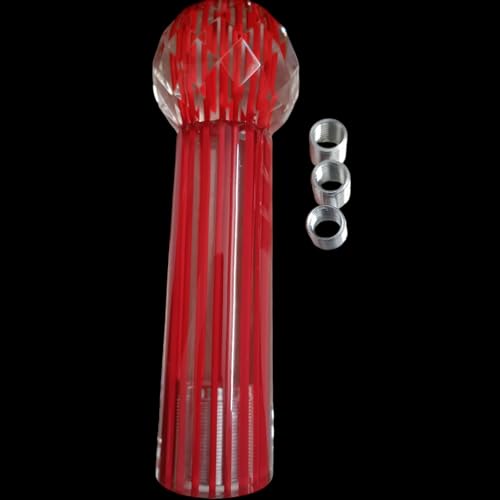 YOURKARTS.COM Microphone Crystal Gear Shift Knob – Red Bubble Styling Handle | Universal Fit for Manual/Automatic Cars | Stylish Audio Inspired Look | car Accessories 2025 - Image 4